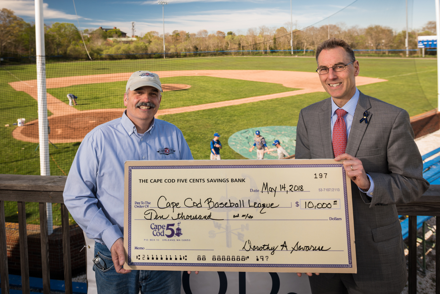 Cape Cod Five Supports Cape Cod Baseball League with $10,000